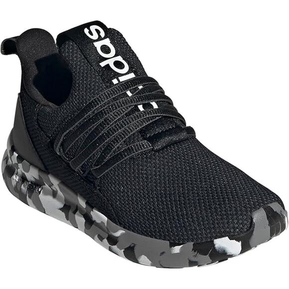 USED adidas Unisex Big Kid Lite Racer Adapt 7.0 Sneaker, Black/Grey-Size 6 - Picture 1 of 7